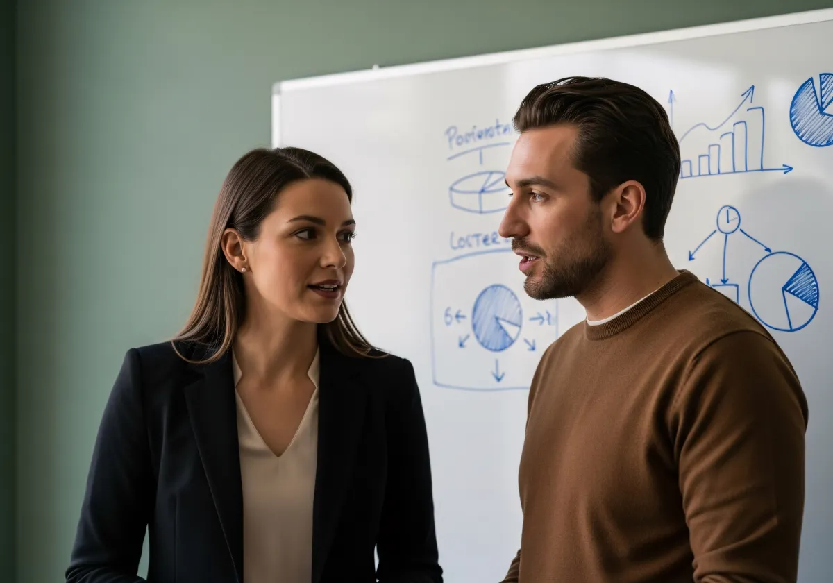 Sessão de coaching individual no escritório